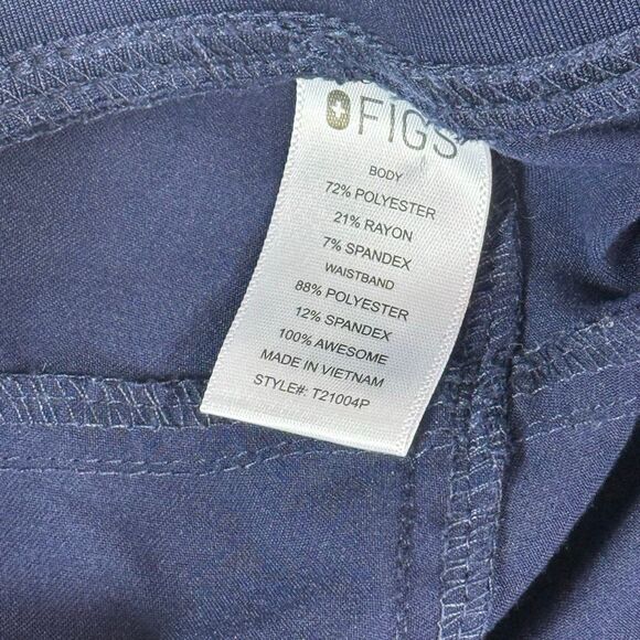Figs Kade Cargo Scrub Pants Navy Blue FIONx Fabric Tie Waist - US Women’s 2XL/Pe - Picture 11 of 12